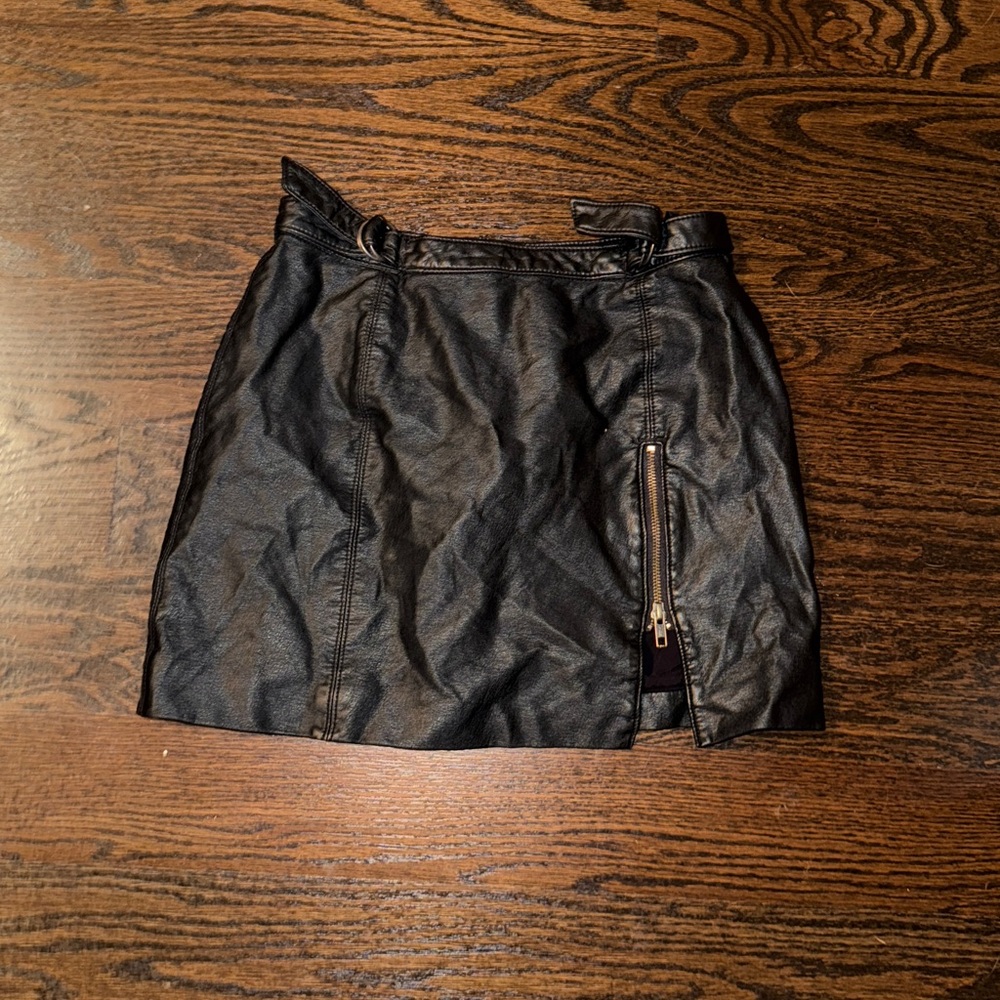 Free People Leather Mini Skirt - Picture 3 of 3